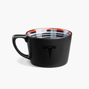 TESLA PLAID Coffee Mug - Authentic NEW in BOX - 10oz Black Limited